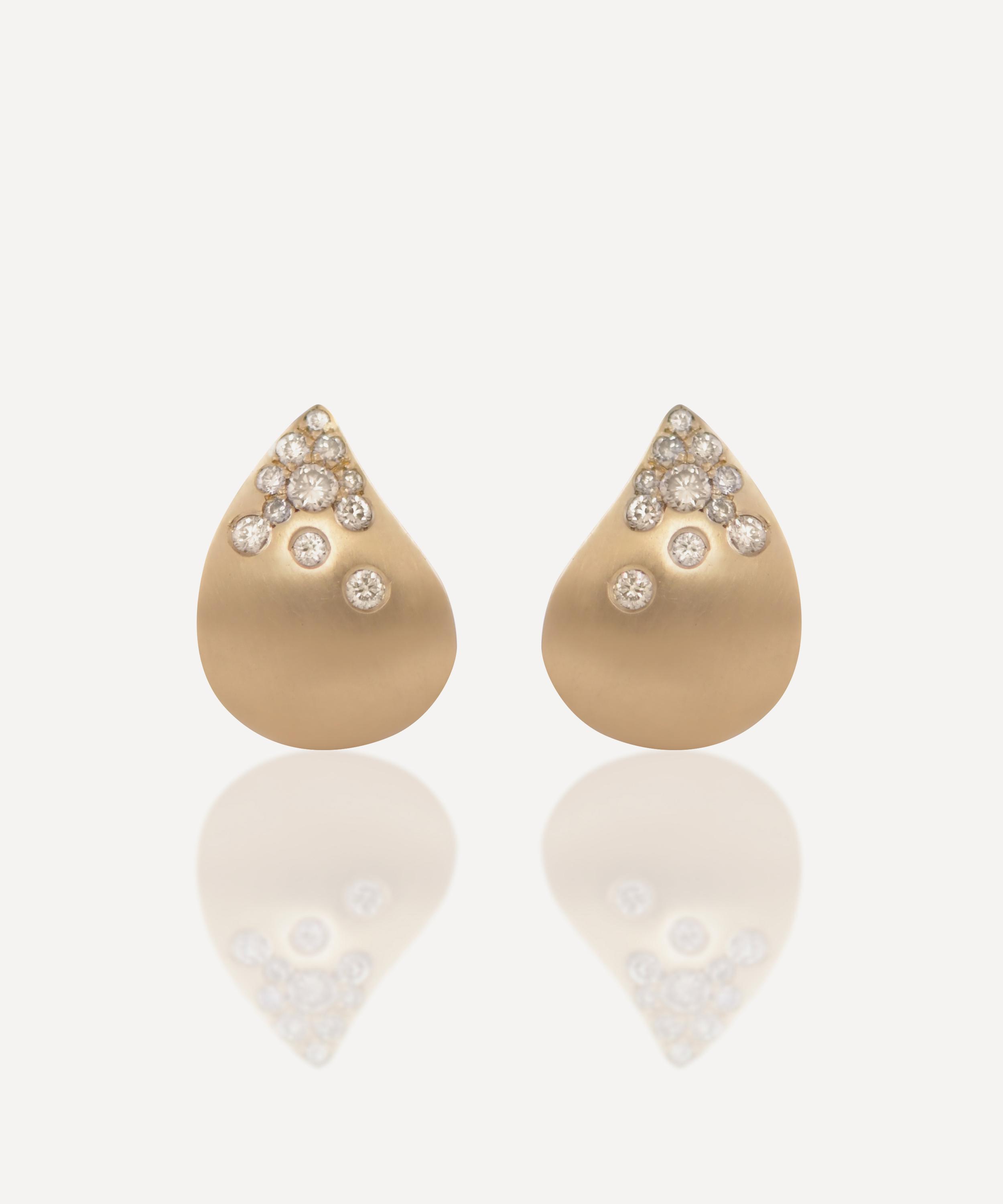 Nada Ghazal - 18ct Gold Fuse Tear Earrings