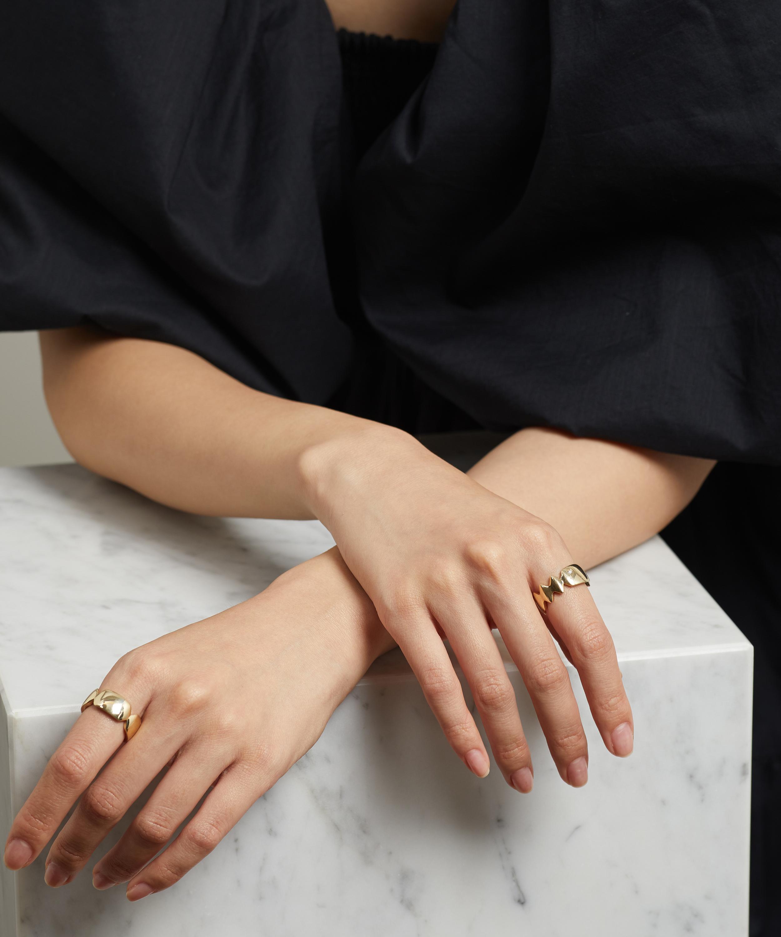 Liberty - 9ct Gold The Mark Rhombus and Hexagon Diamond Ring image number 1