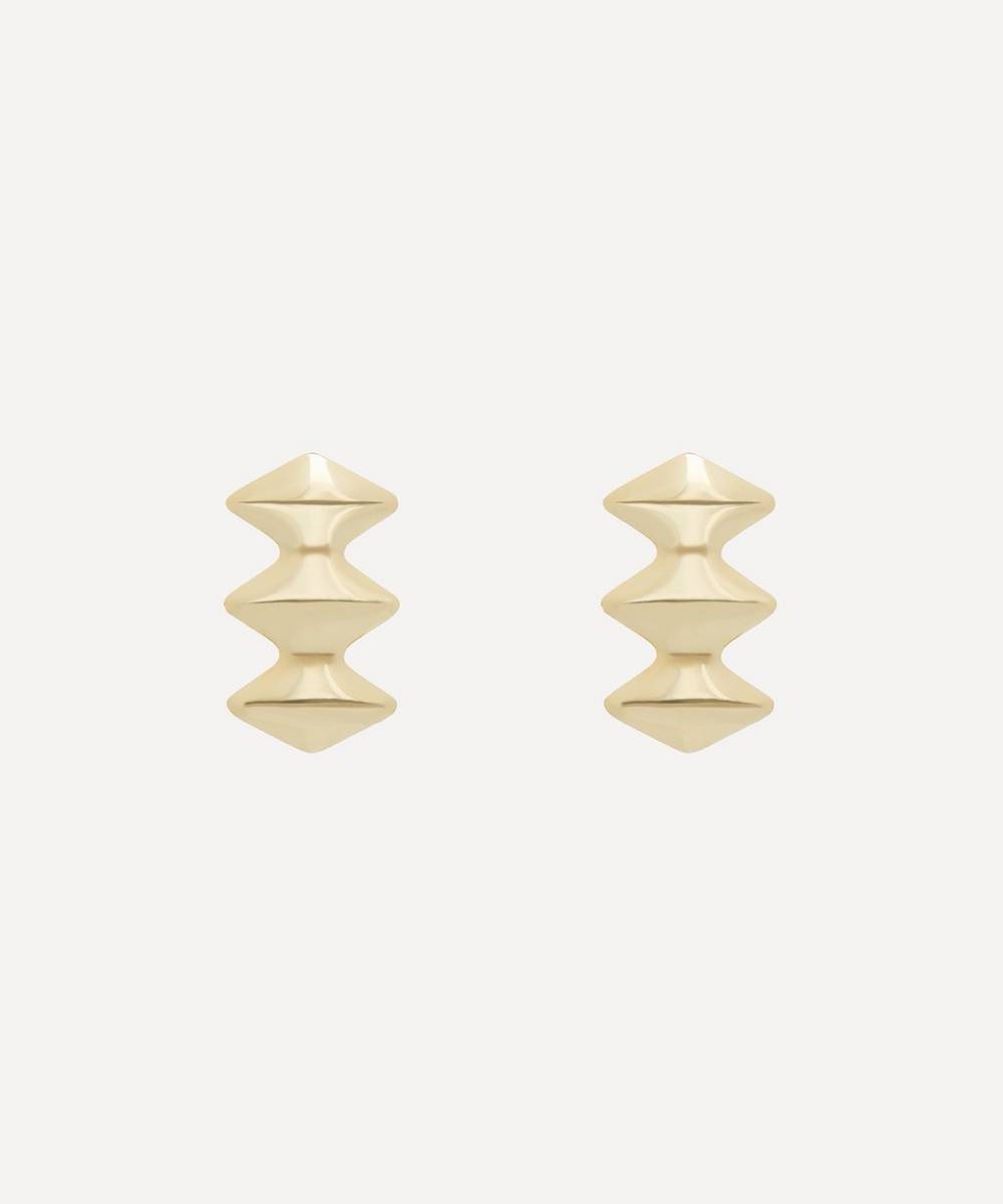 Liberty - 9ct Gold The Mark Rhombus Plain Stud Earrings
