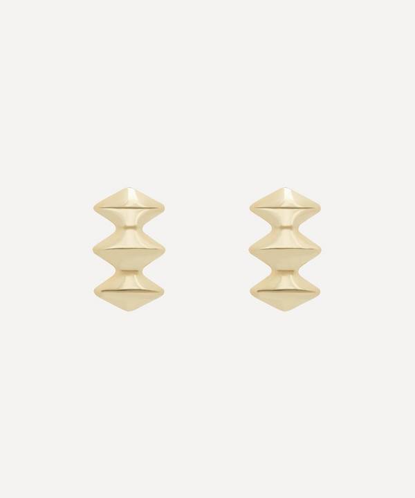 Liberty - 9ct Gold The Mark Rhombus Plain Stud Earrings image number 0