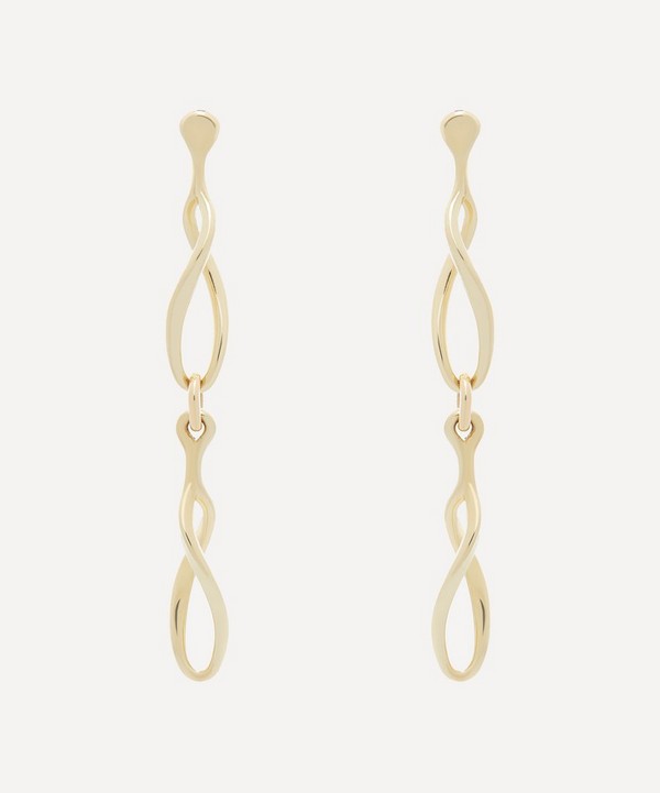Liberty - 9ct Gold Vita Bold Twisted Link Drop Earrings image number null