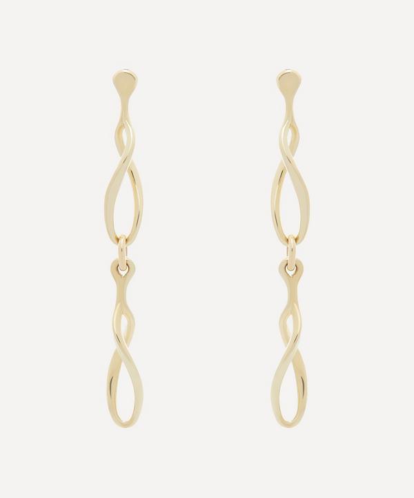 Liberty - 9ct Gold Vita Bold Twisted Link Drop Earrings image number null