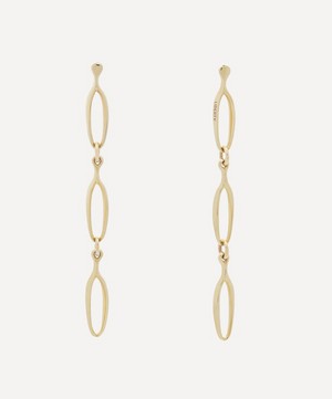 9ct Gold Vita Flat Link Drop Earrings