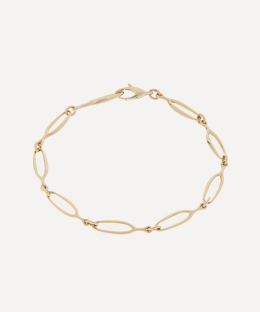 Liberty - 9ct Gold Vita Thin Flat Links Bracelet