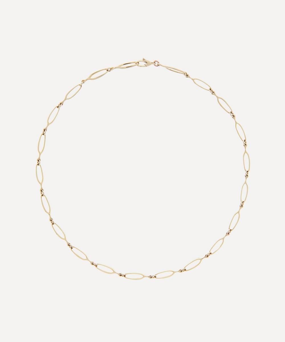 Liberty - 9ct Gold Vita Thin Flat Links Necklace