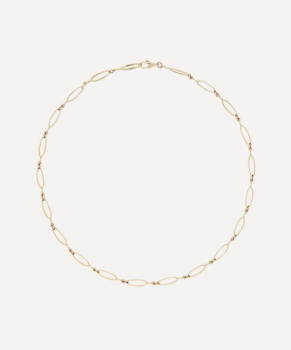 Liberty - 9ct Gold Vita Thin Flat Links Necklace