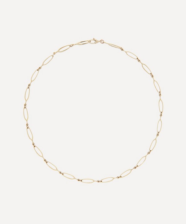 Liberty - 9ct Gold Vita Thin Flat Links Necklace image number null