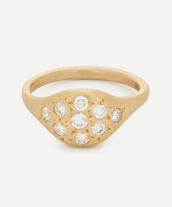 Seb Brown - 9ct Gold Spider Eye Diamond Signet Ring