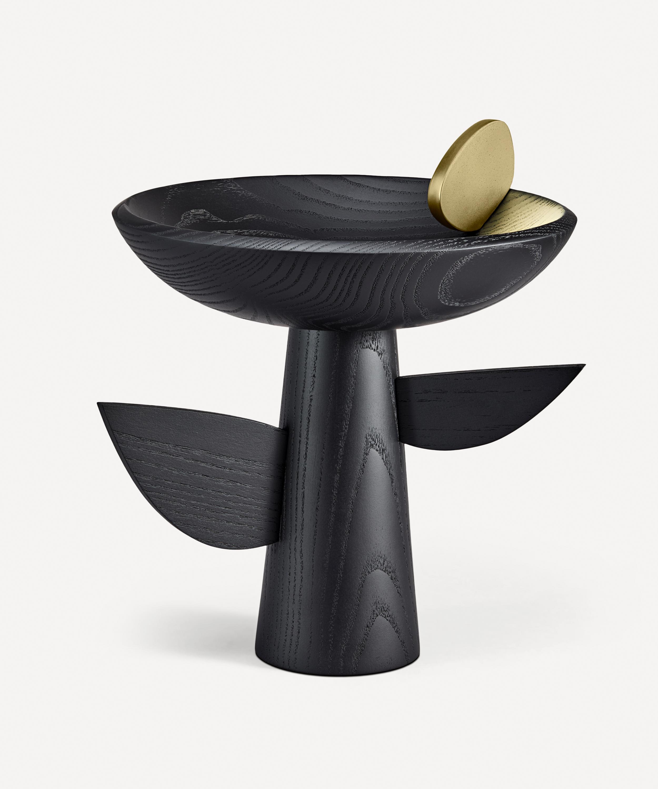 L'Objet - Kelly Behun Blackened Oak Footed Bowl image number 0