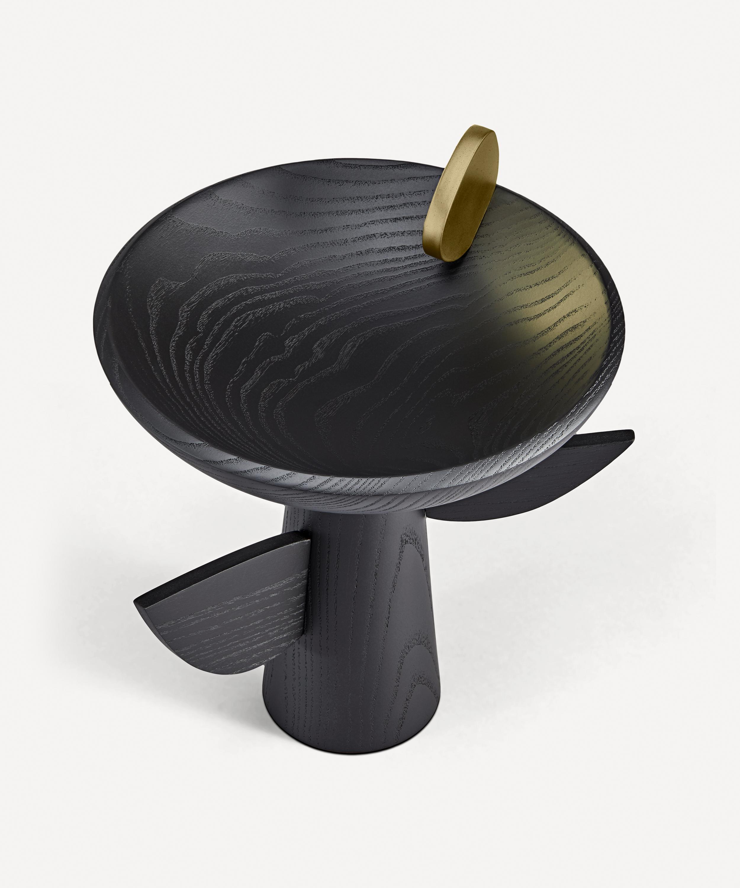 L'Objet - Kelly Behun Blackened Oak Footed Bowl image number 1