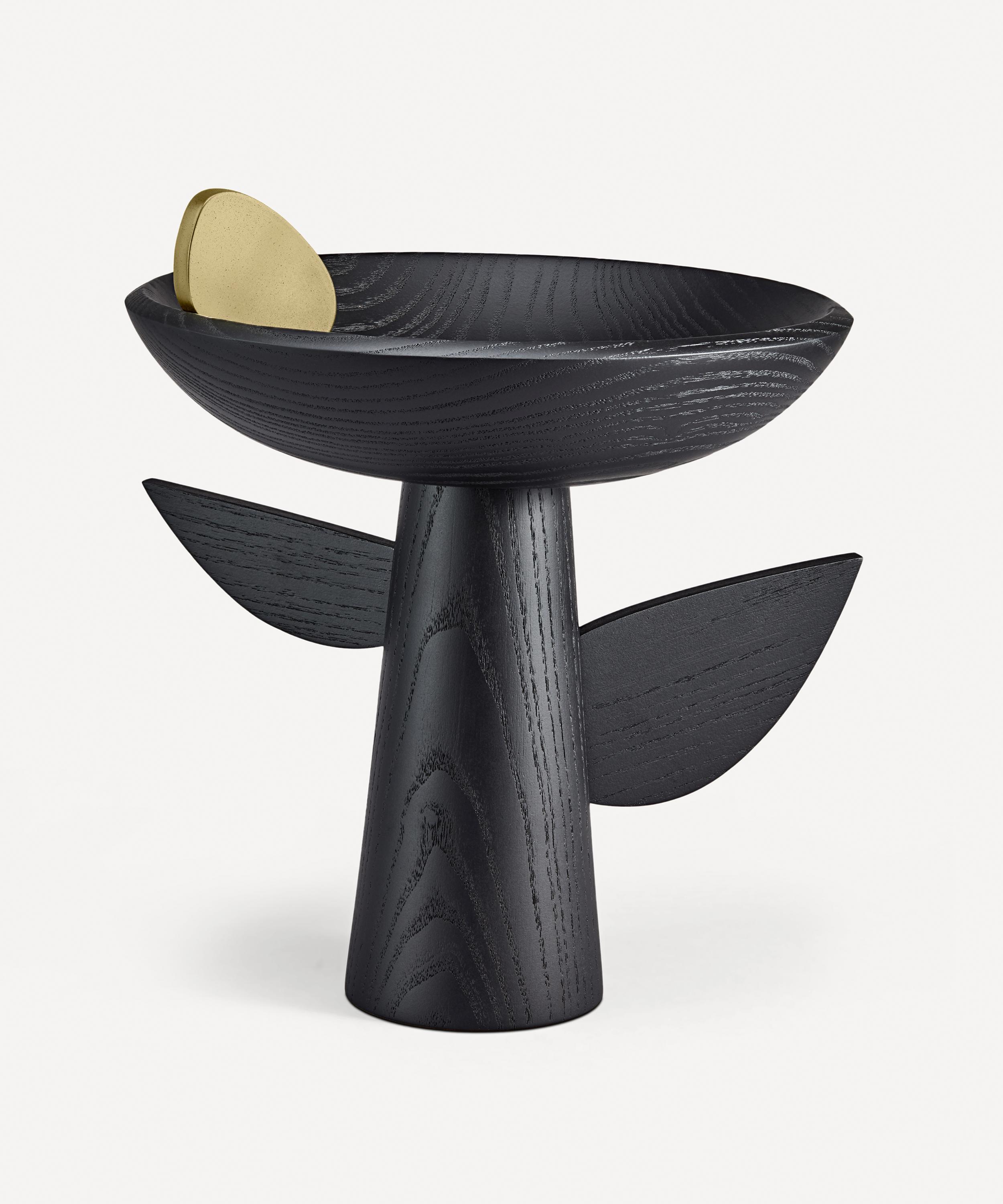 L'Objet - Kelly Behun Blackened Oak Footed Bowl image number 3