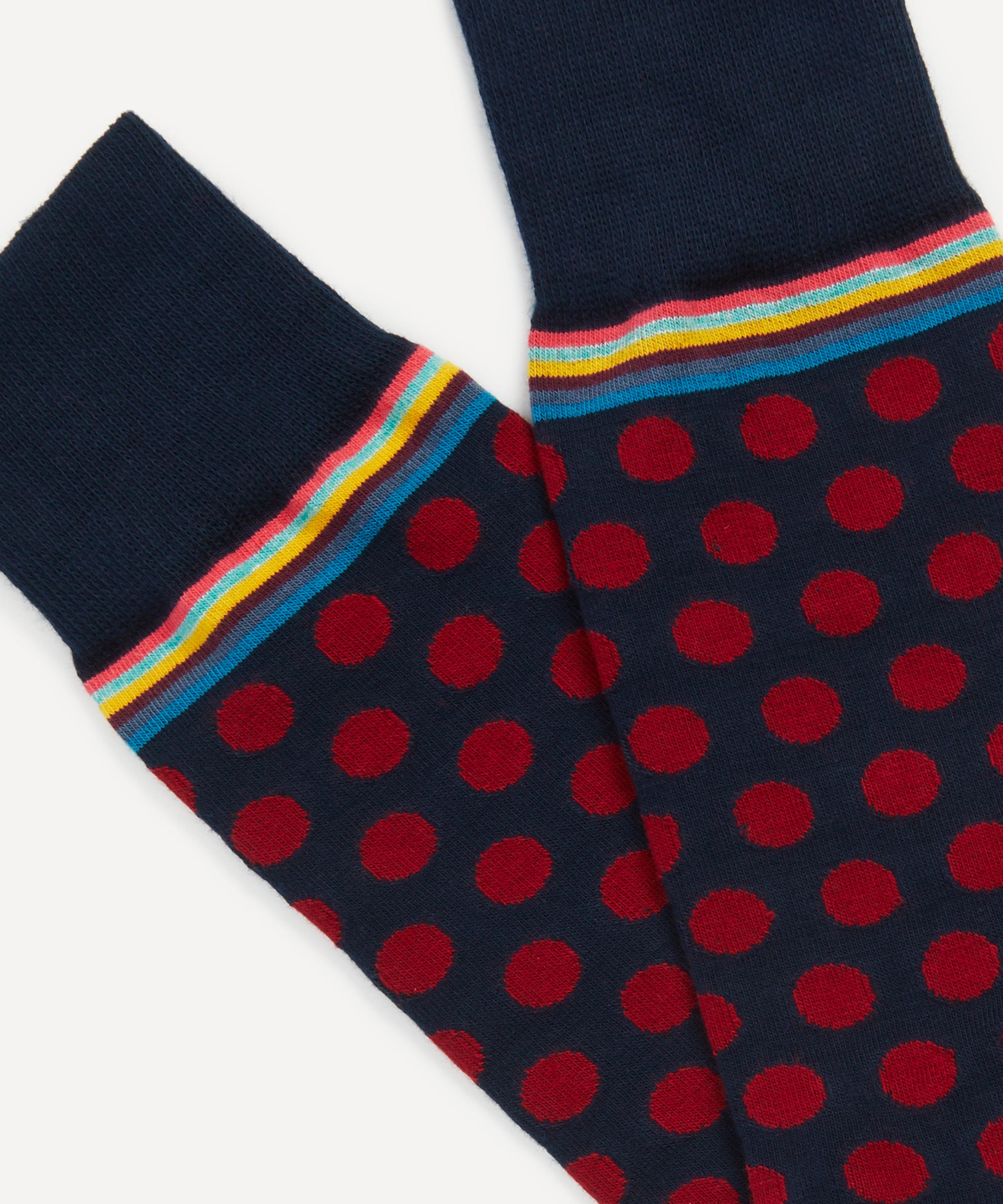 Paul Smith - Polka Dot Stripe Socks Pack of Two image number 2