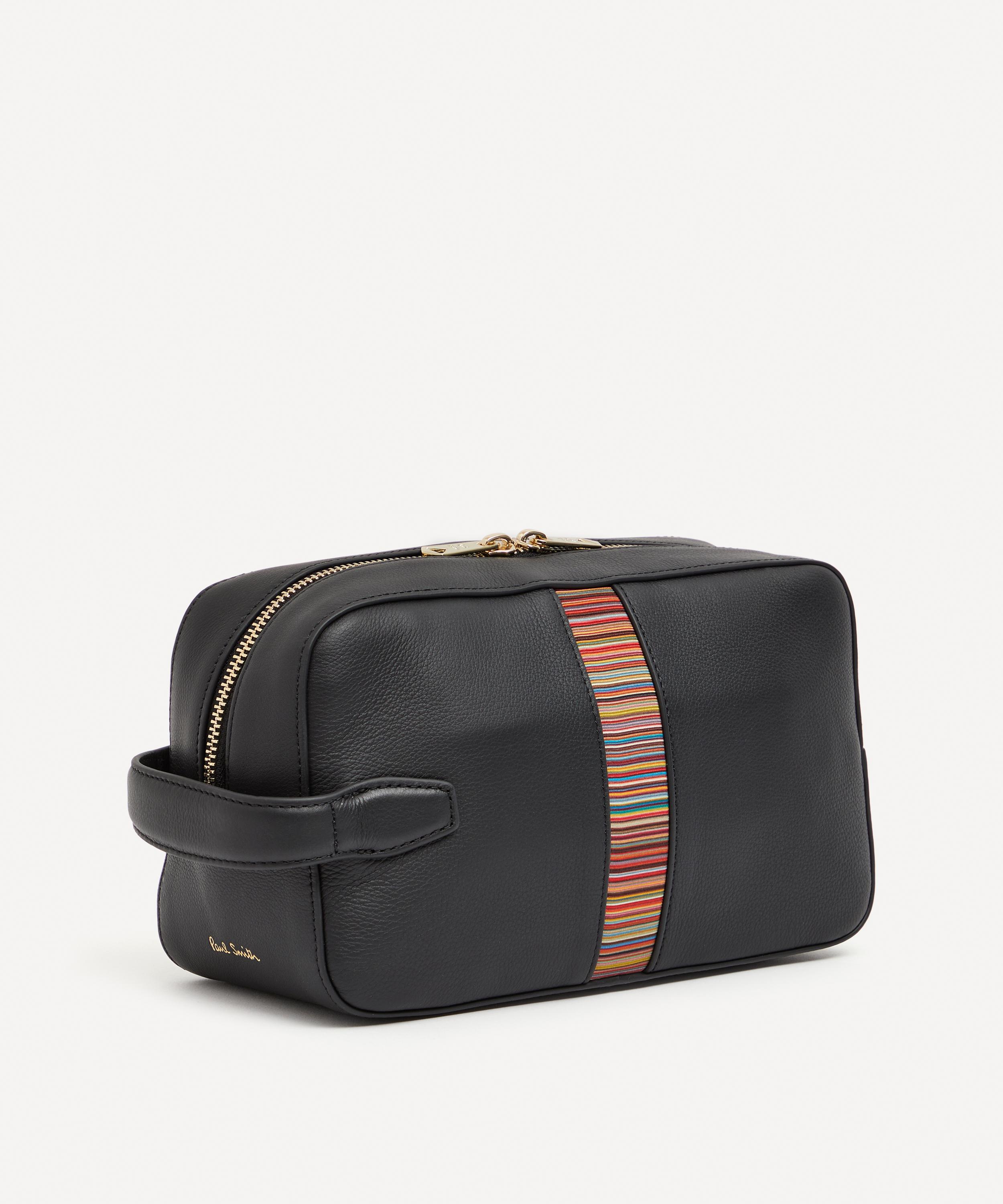 Paul Smith Black Leather Signature Stripe Messenger Bag Paul Smith