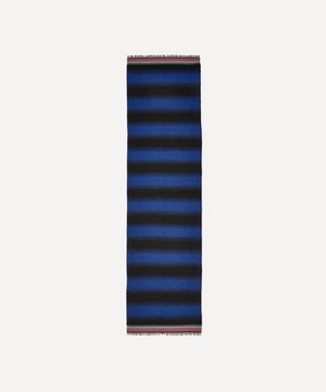 Paul Smith - Mohair-Blend Blue Stripe Scarf image number 1