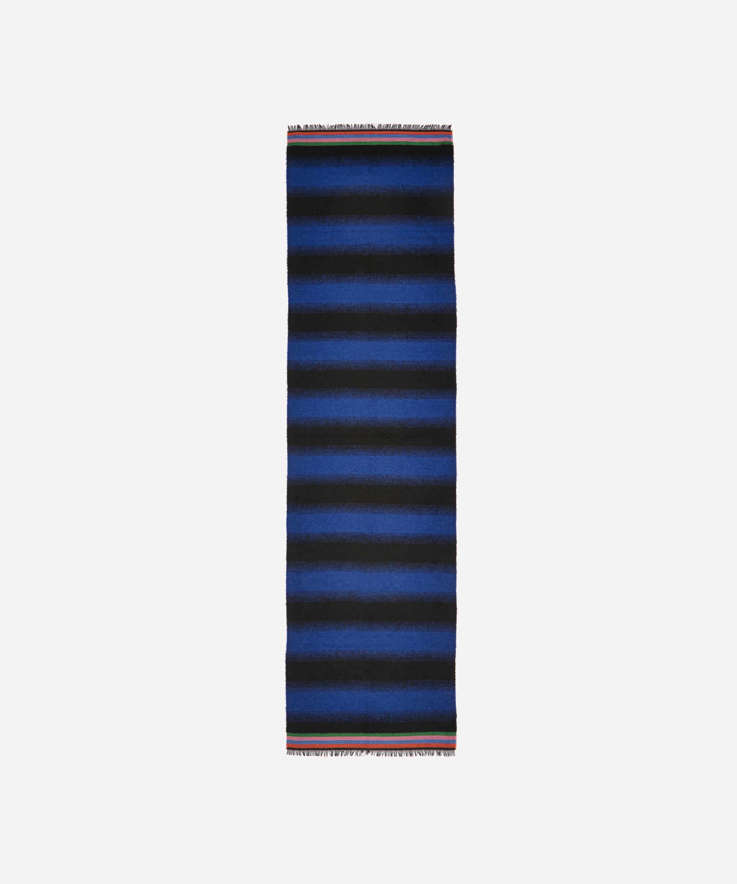 Liberty Stripe Paul Blue Mohair-Blend Smith | Scarf