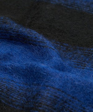 Paul Smith - Mohair-Blend Blue Stripe Scarf image number 3