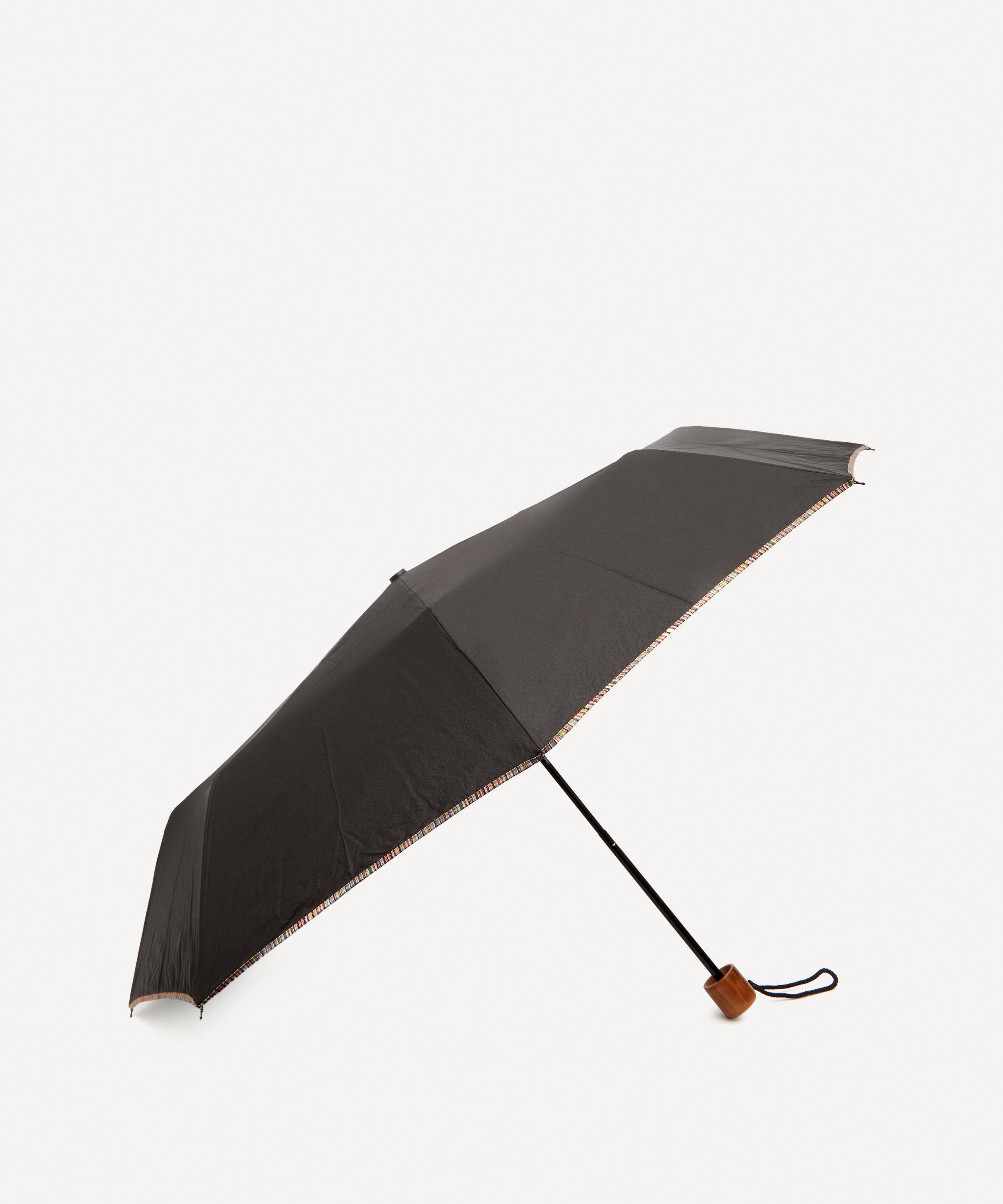 Paul Smith - Stripe Trim Telescopic Umbrella image number 0