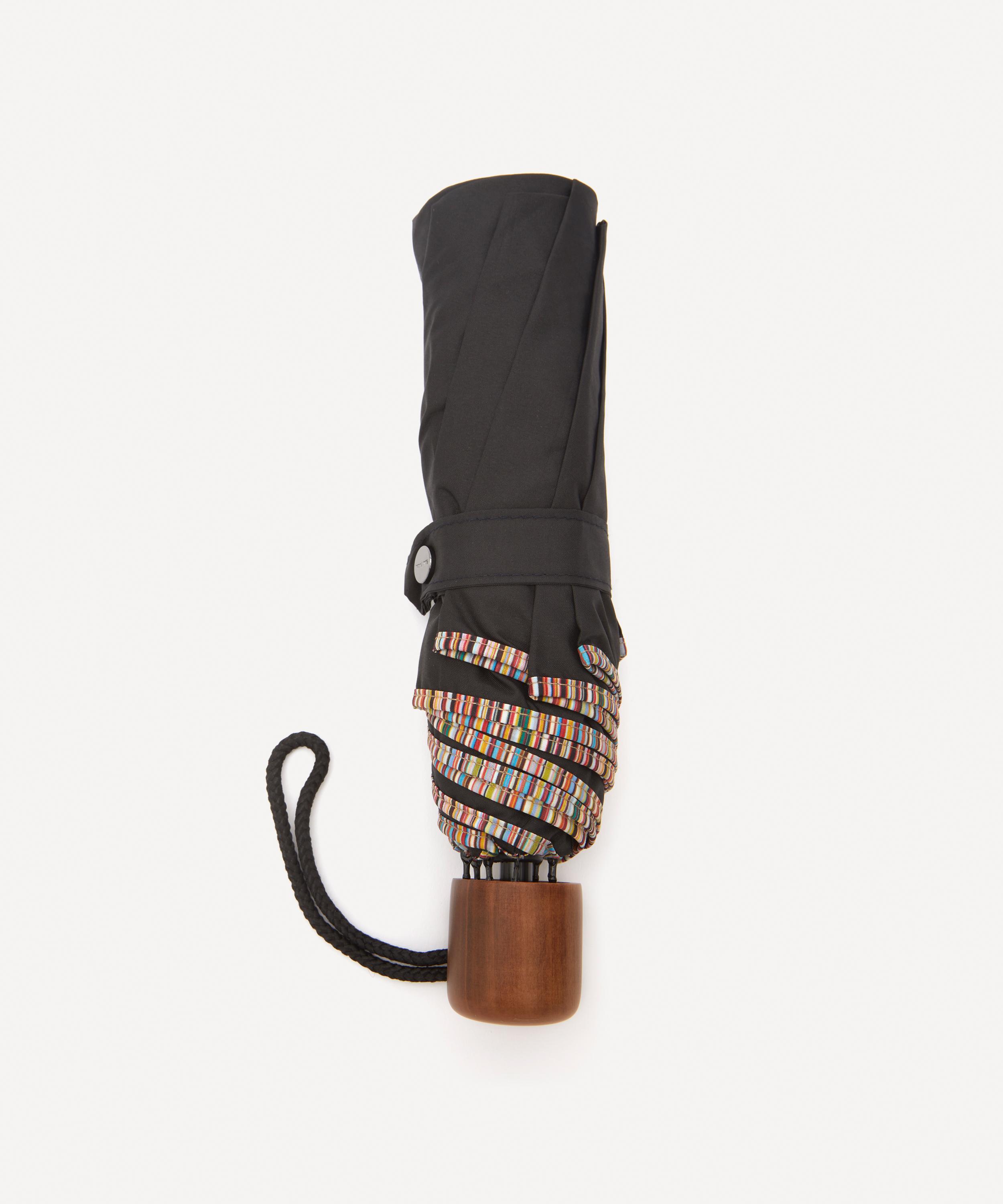 Paul Smith - Stripe Trim Telescopic Umbrella image number 1