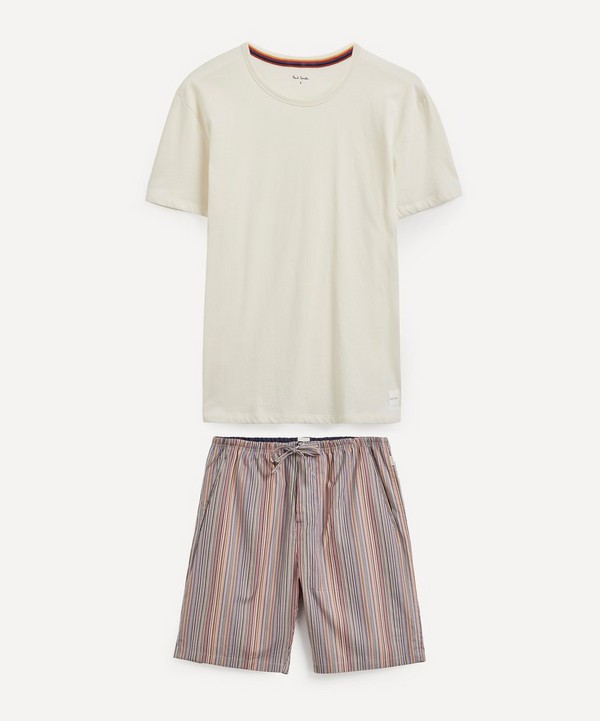 Paul Smith - Signature Stripe Shorts and T-Shirt Pyjama Set image number null