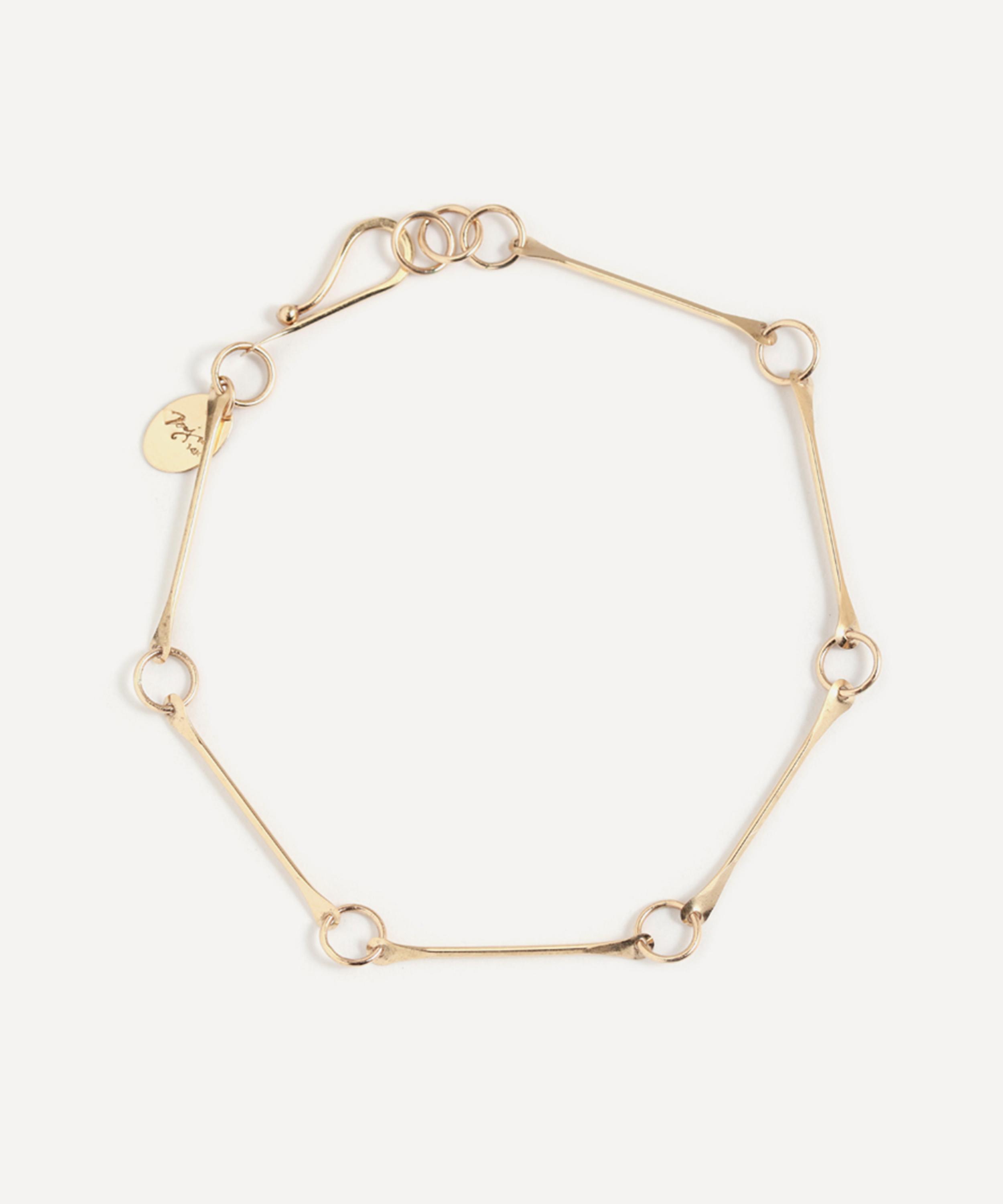 Melissa Joy Manning - 14ct Gold Bone Chain Bracelet image number 0