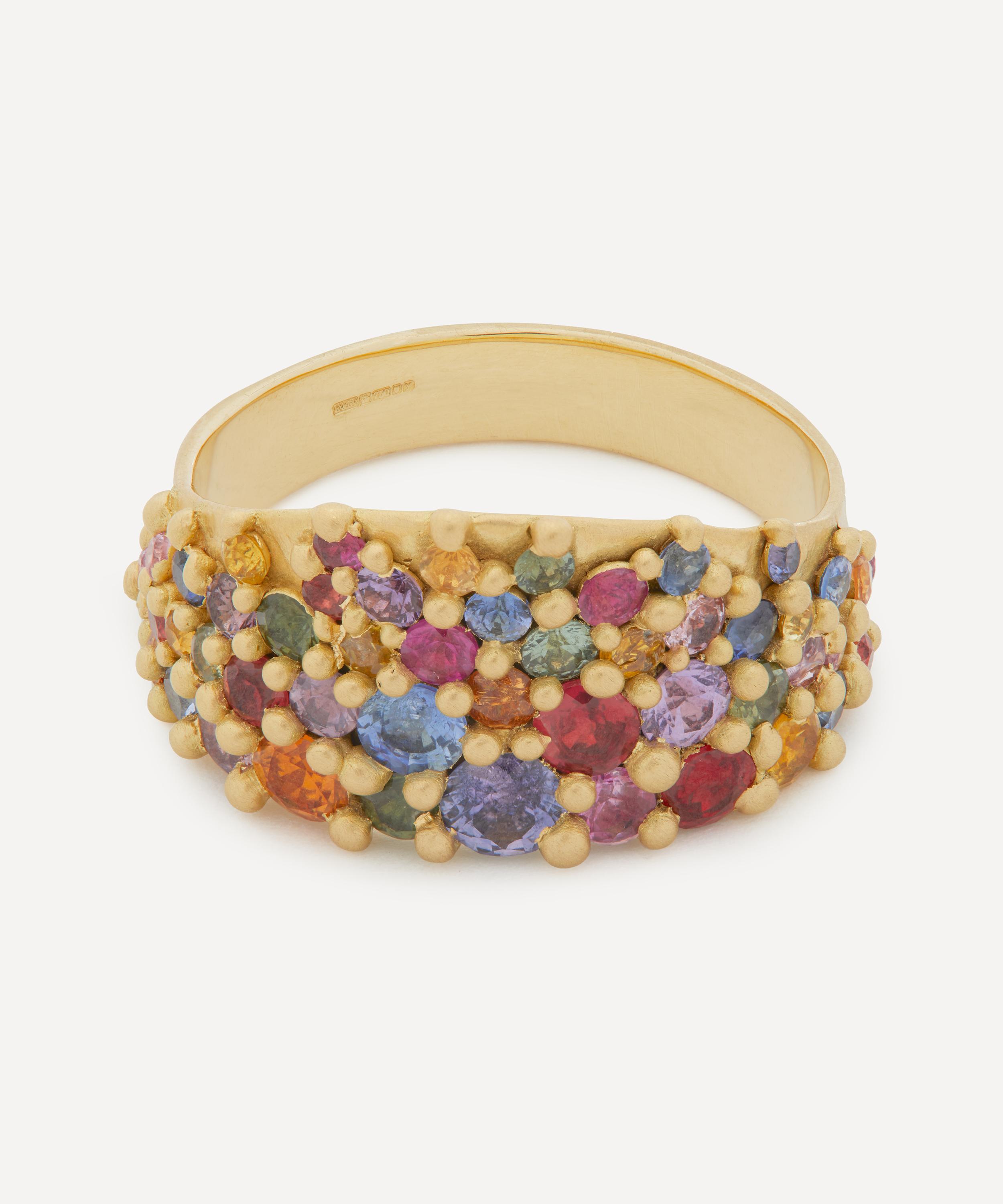 Polly Wales - 18ct Gold One of a Kind Half Shield Ring