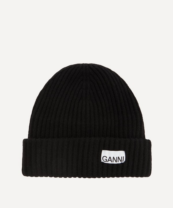 Ganni - Ribbed Knit Beanie Hat image number null