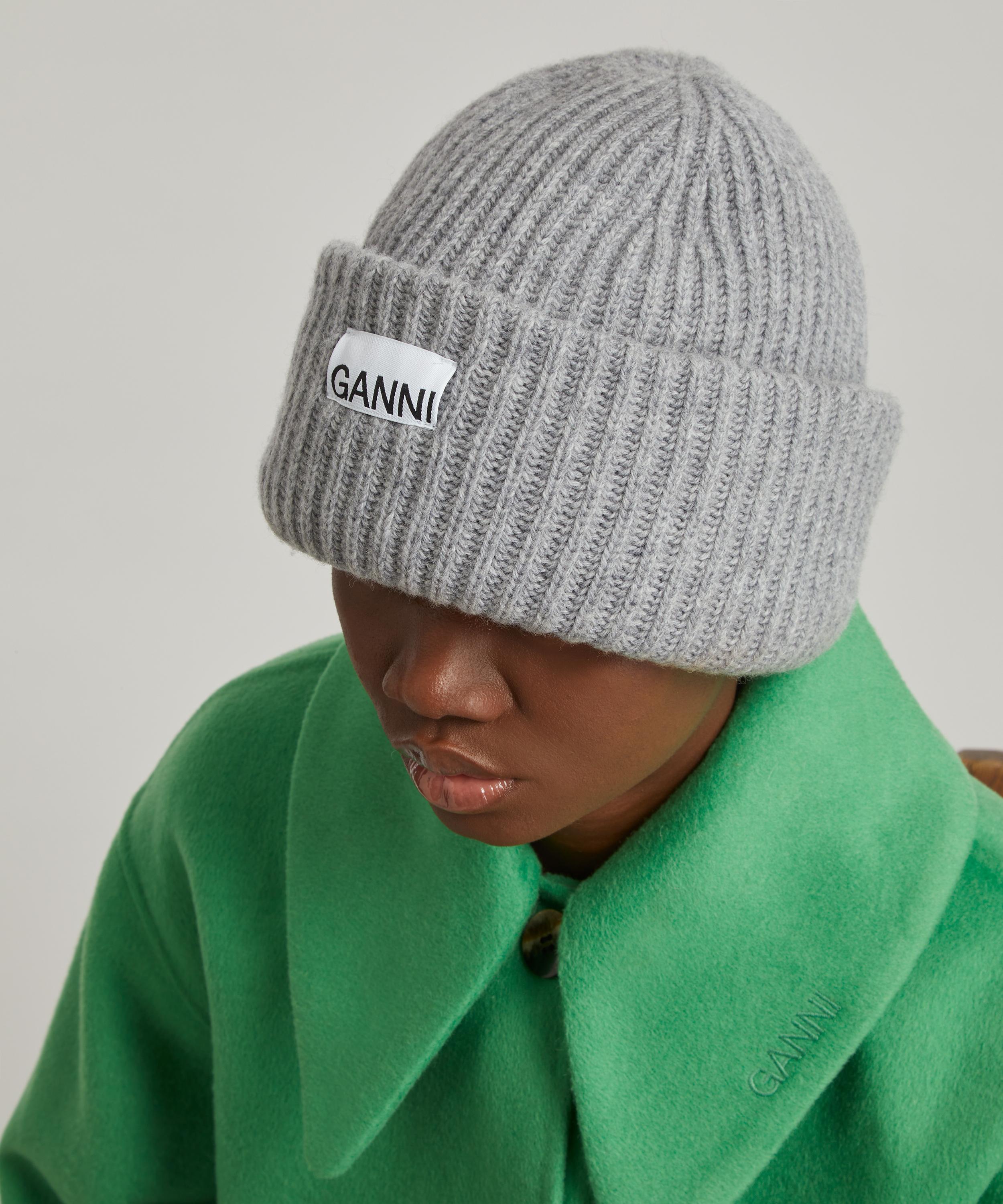 Ganni - Ribbed Knit Beanie Hat image number 0