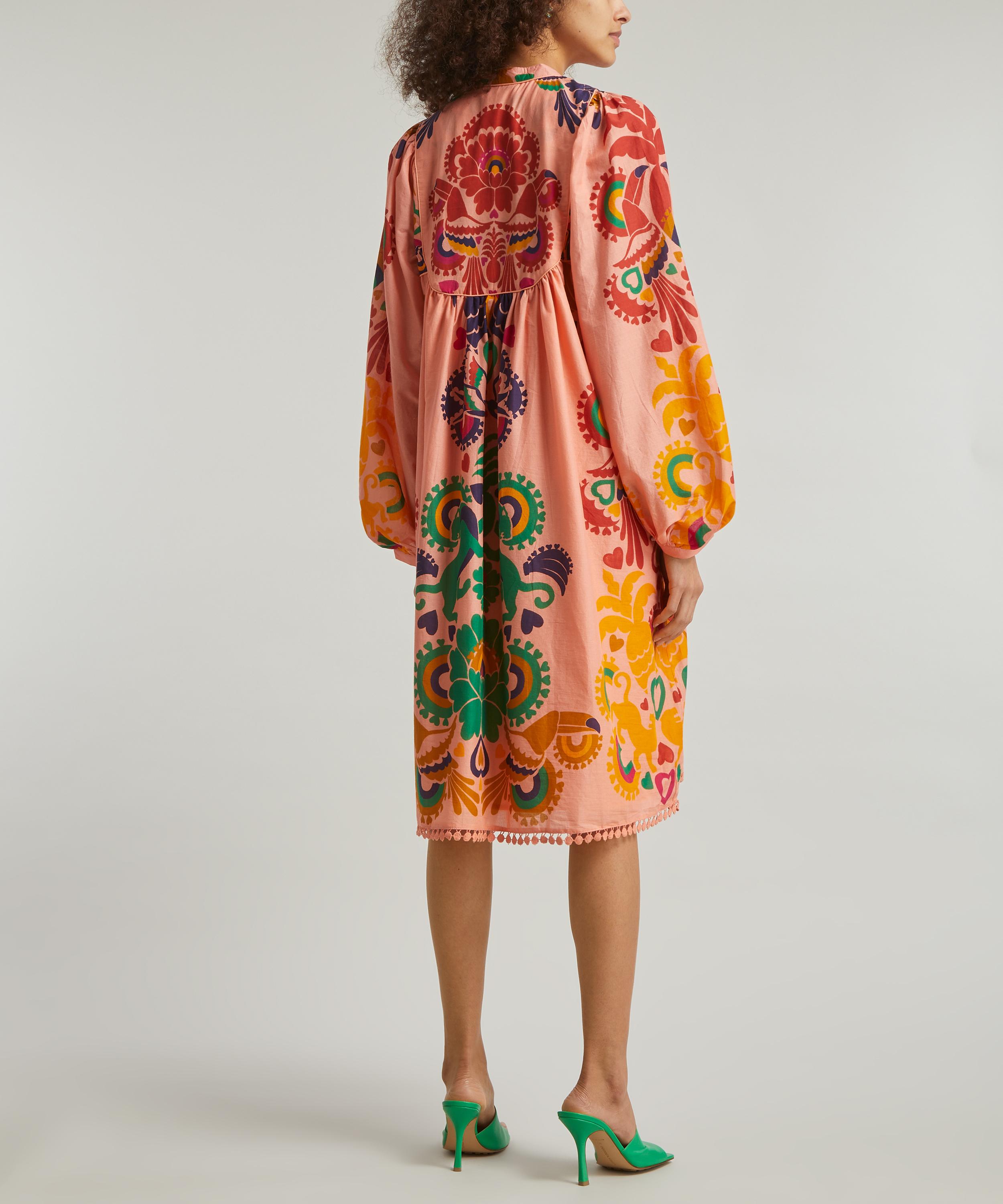 FARM Rio - Peach Amulet Midi-Dress image number 3