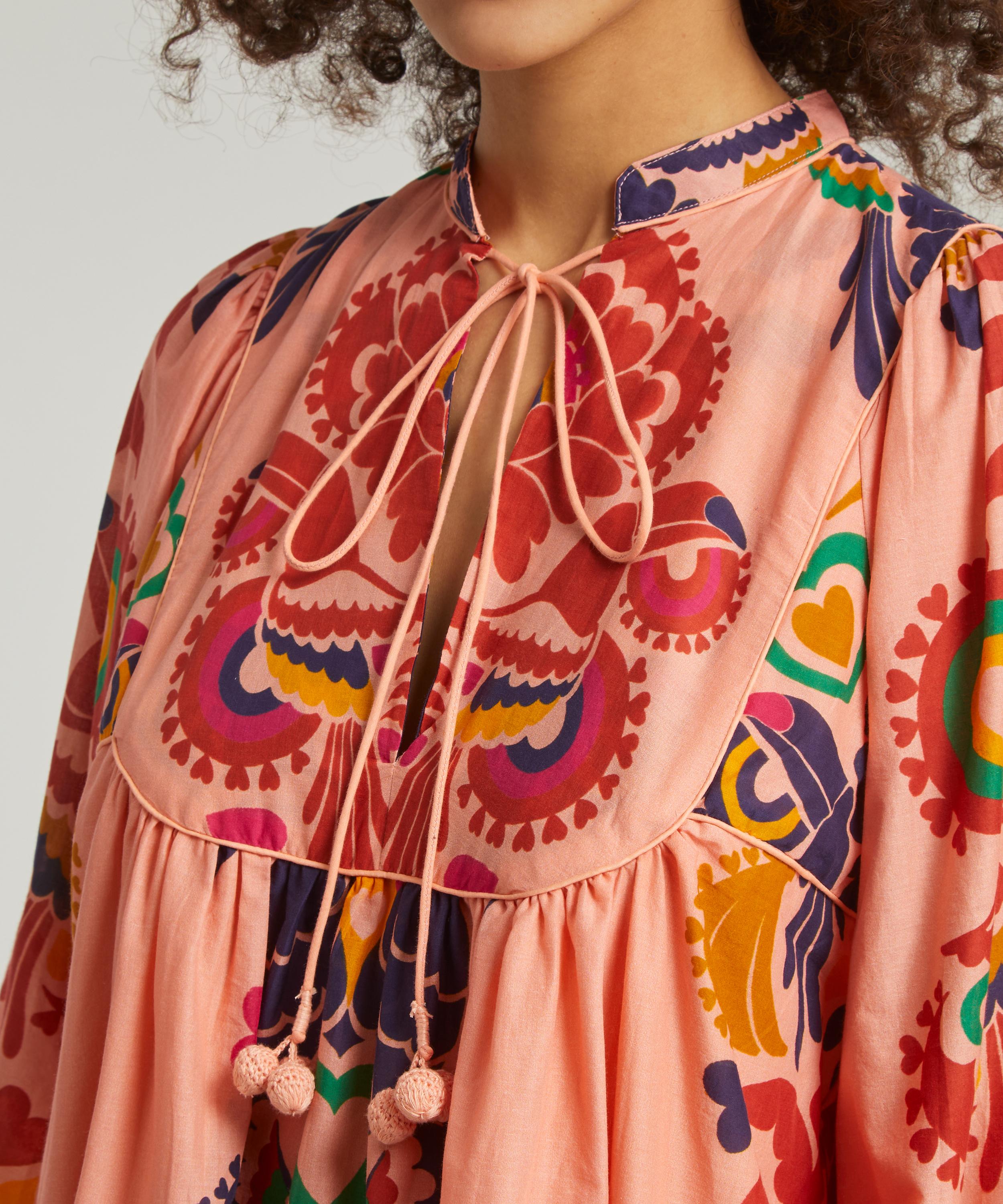 FARM Rio - Peach Amulet Midi-Dress image number 4