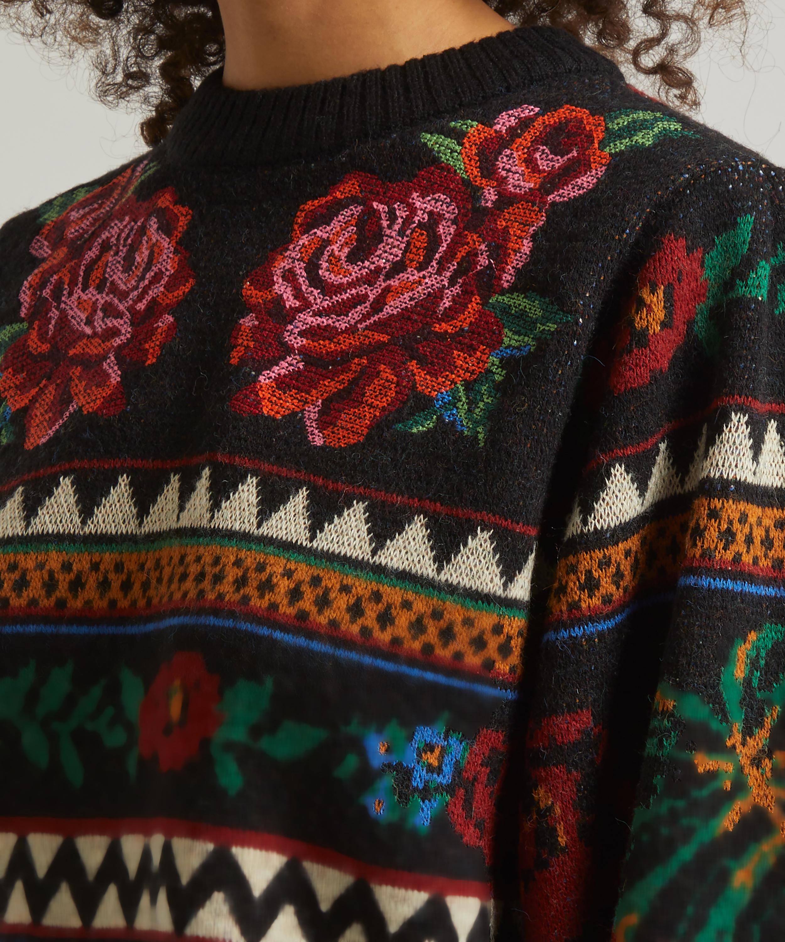 FARM Rio - Flower Tapestry Embroidered Jumper image number 4