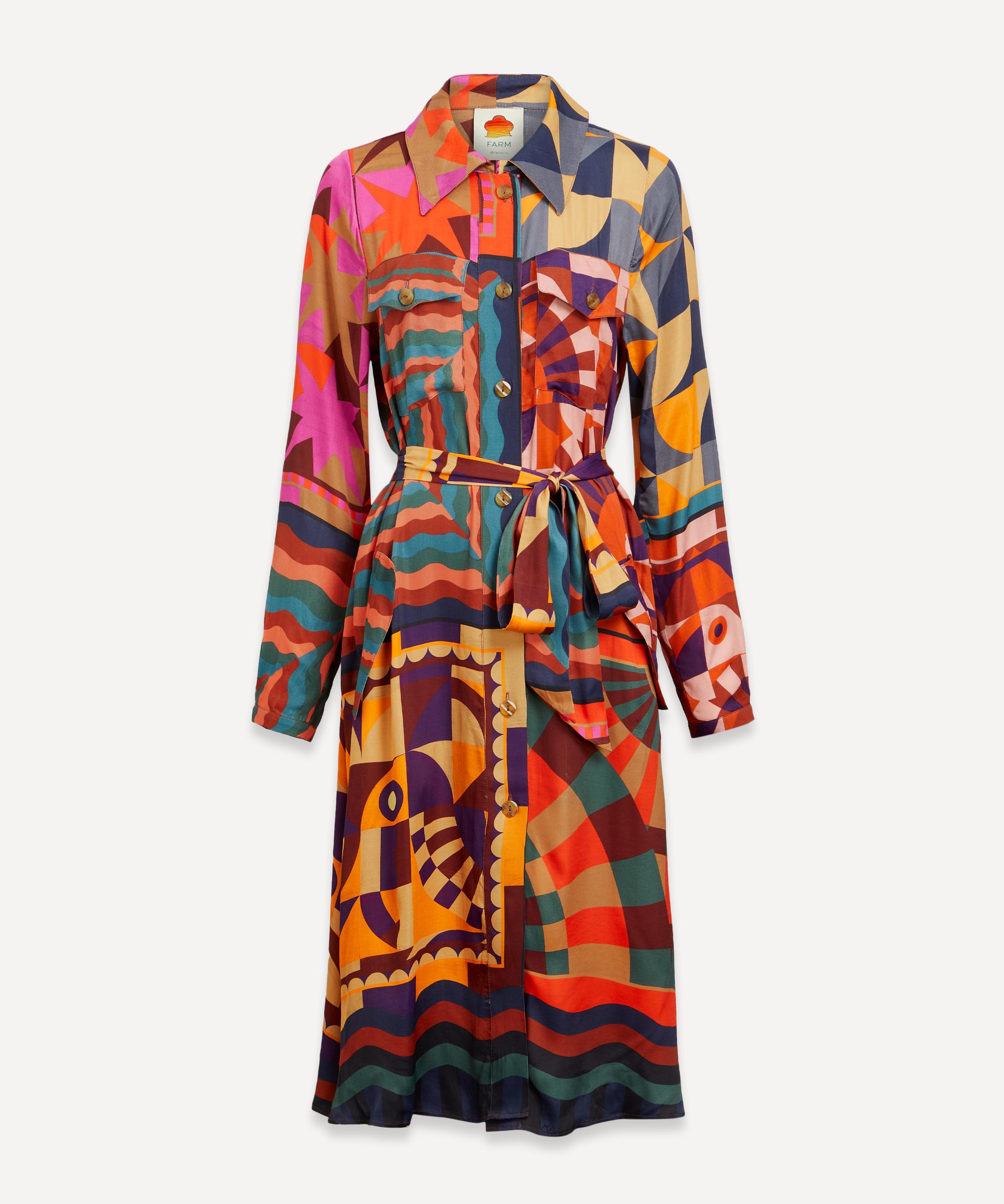 FARM Rio - Graphic Scarves Shirtdress