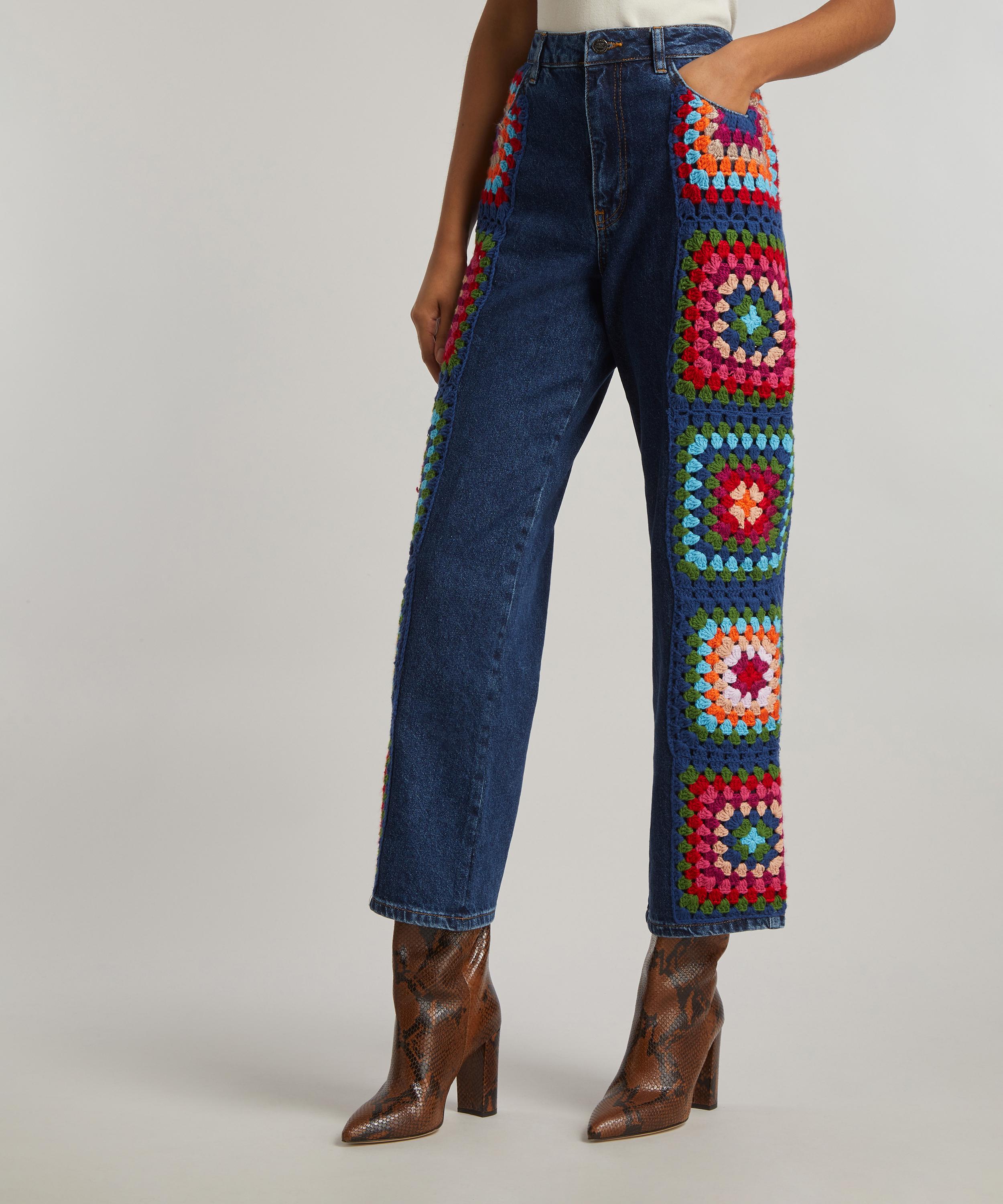 FARM Rio - Crochet Squares Denim Jeans image number 2