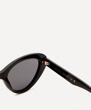 Gucci - Cat-Eye Black Acetate Sunglasses image number 3
