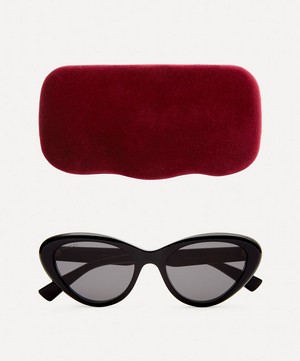Gucci - Cat-Eye Black Acetate Sunglasses image number 4