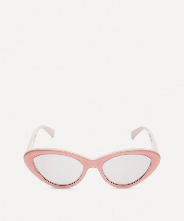 Gucci - Cat-Eye Pink Acetate Sunglasses image number null