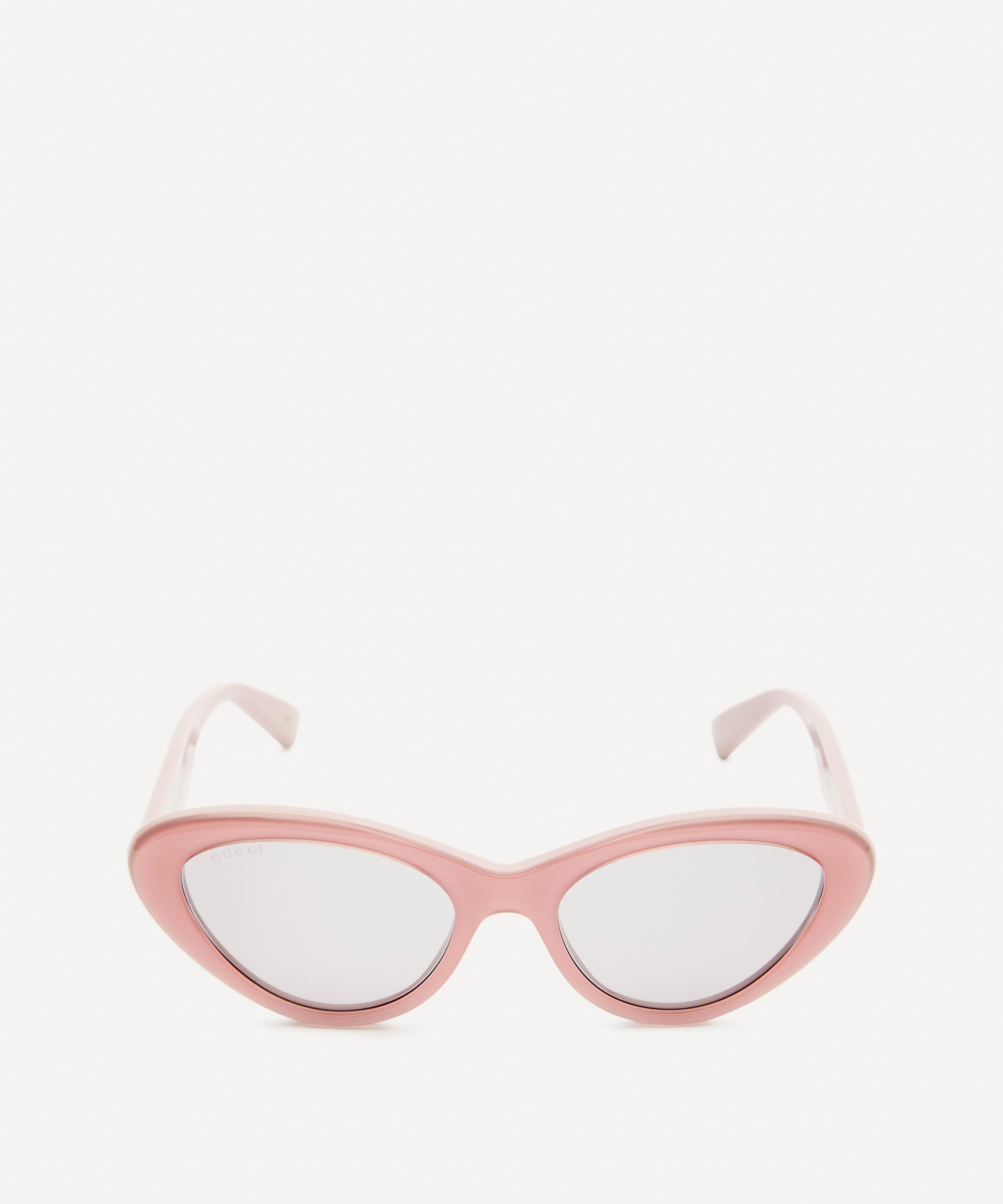 Gucci - Cat-Eye Pink Acetate Sunglasses image number 0