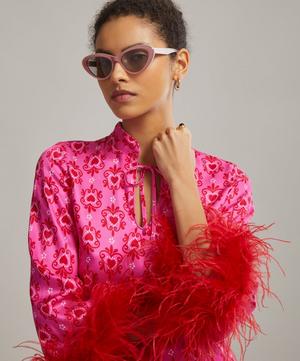 Gucci - Cat-Eye Pink Acetate Sunglasses image number 1