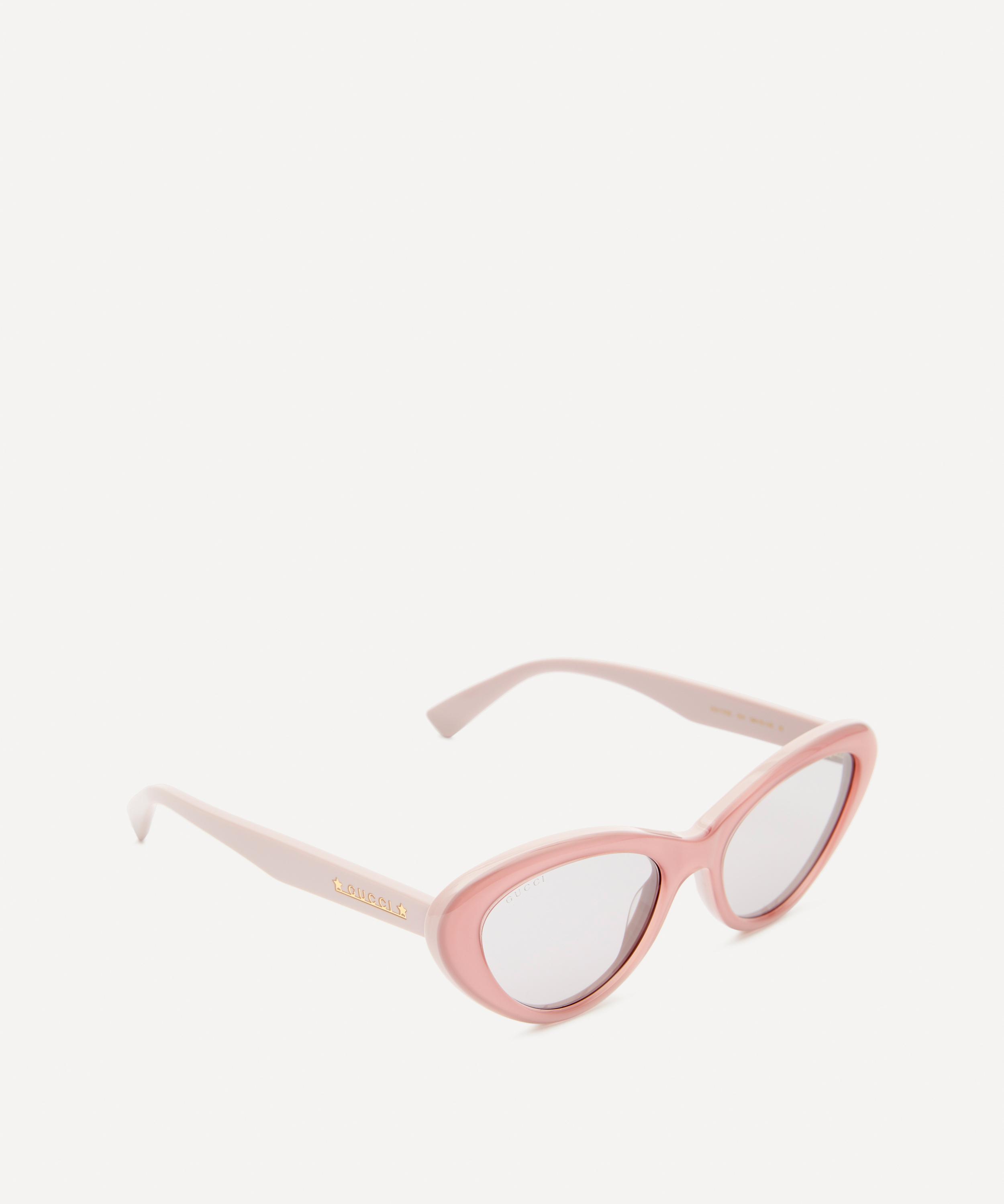 Gucci - Cat-Eye Pink Acetate Sunglasses image number 2