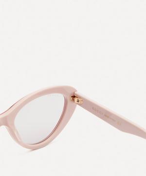 Gucci - Cat-Eye Pink Acetate Sunglasses image number 3