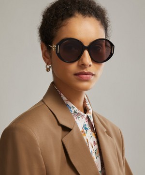 Gucci - Oversized Round-Frame Sunglasses image number 1