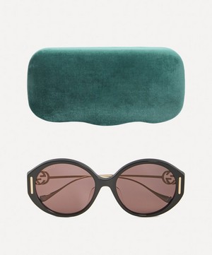 Gucci - Oversized Round-Frame Sunglasses image number 4