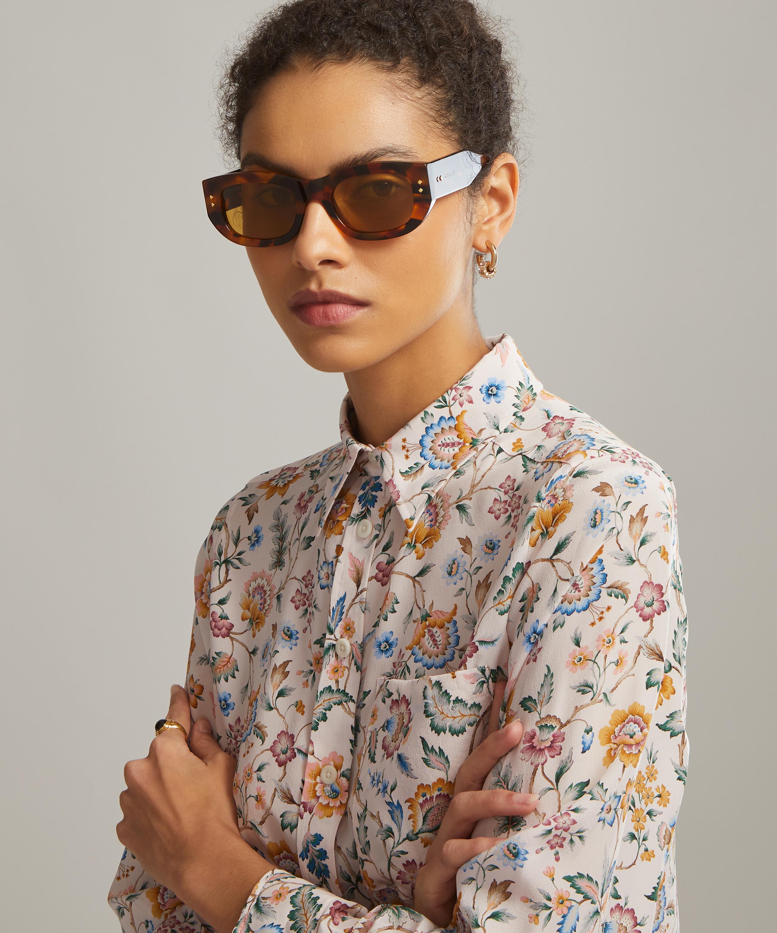 Gucci - Rectangular Frame Tortoiseshell Sunglasses image number 1