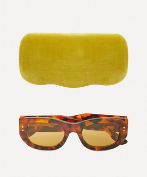 Gucci - Rectangular Frame Tortoiseshell Sunglasses image number 4