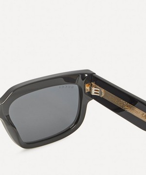 Gucci - Rectangular Frame Black Sunglasses image number 3