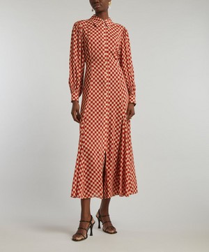 RIXO - Maddison Checkerboard Maxi-Dress image number 2