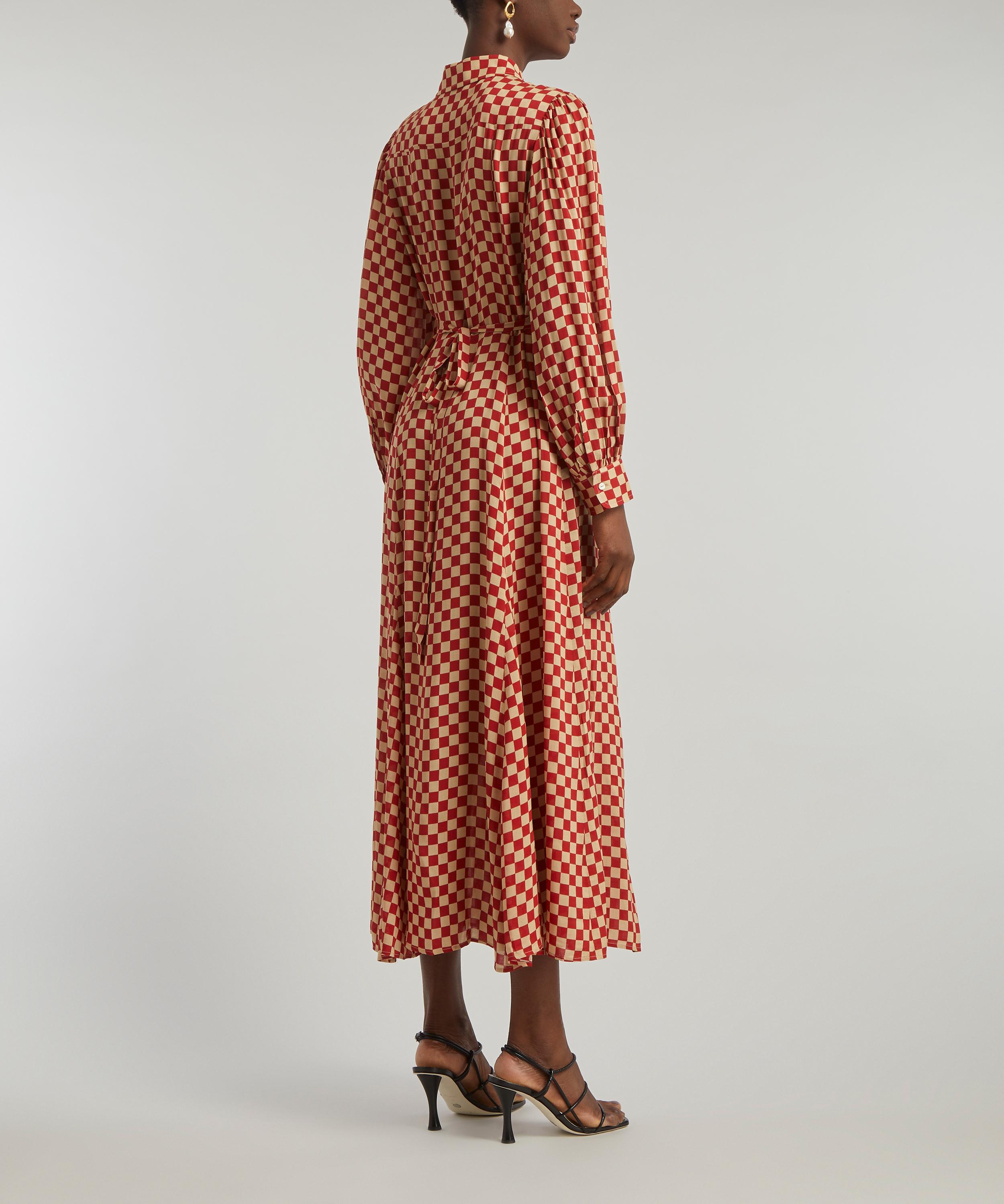 RIXO - Maddison Checkerboard Maxi-Dress image number 3