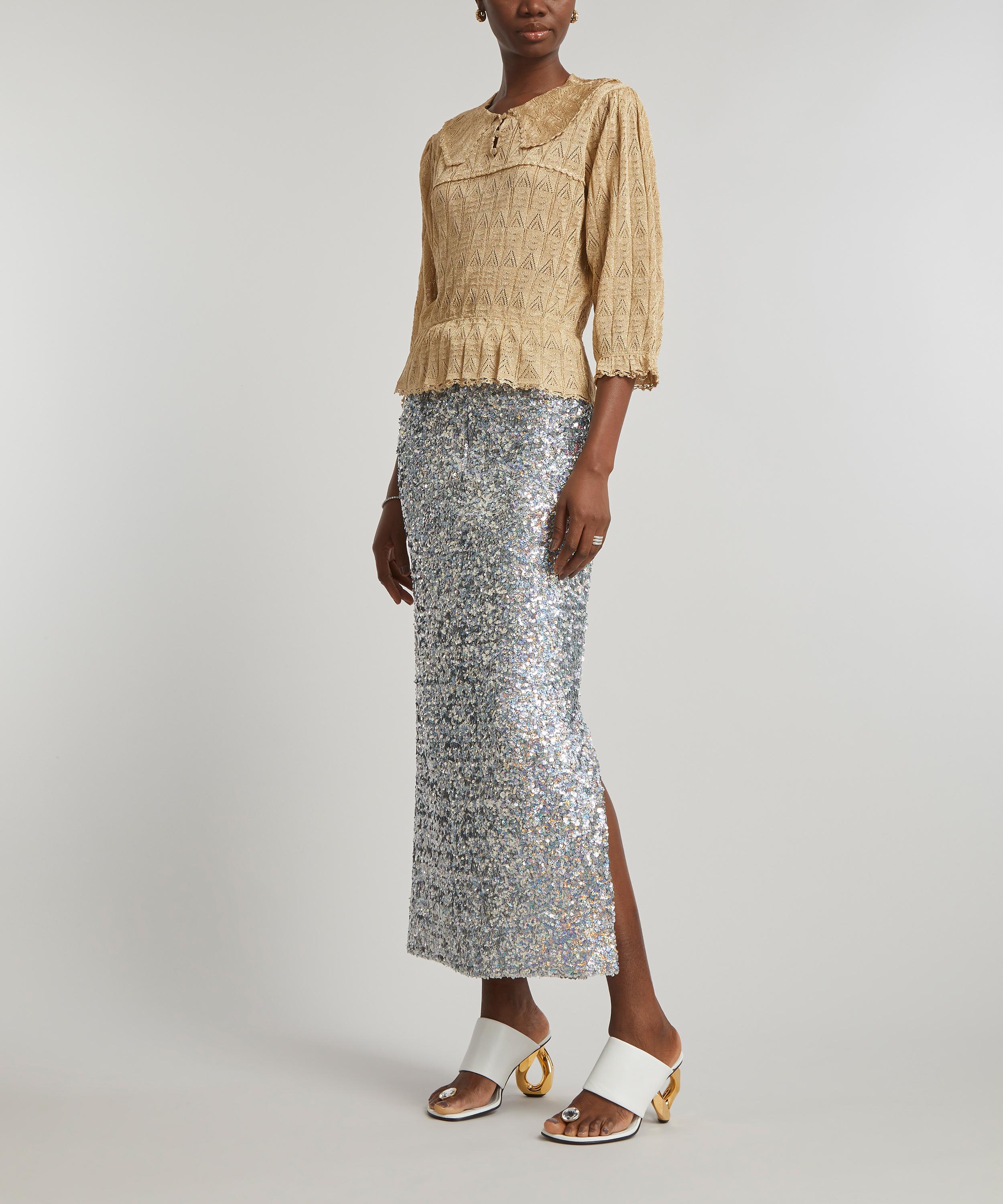 RIXO - Kali Pointelle Knit Top image number 1