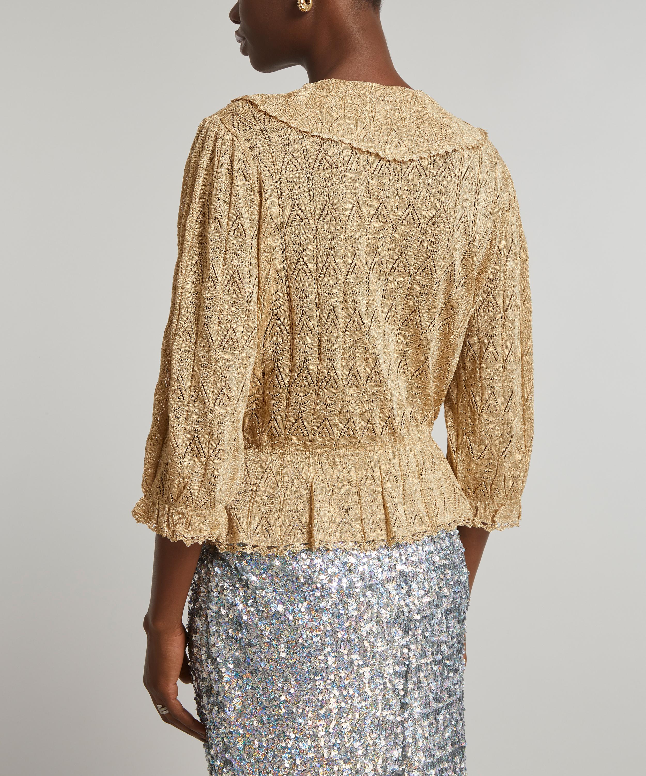 RIXO - Kali Pointelle Knit Top image number 3