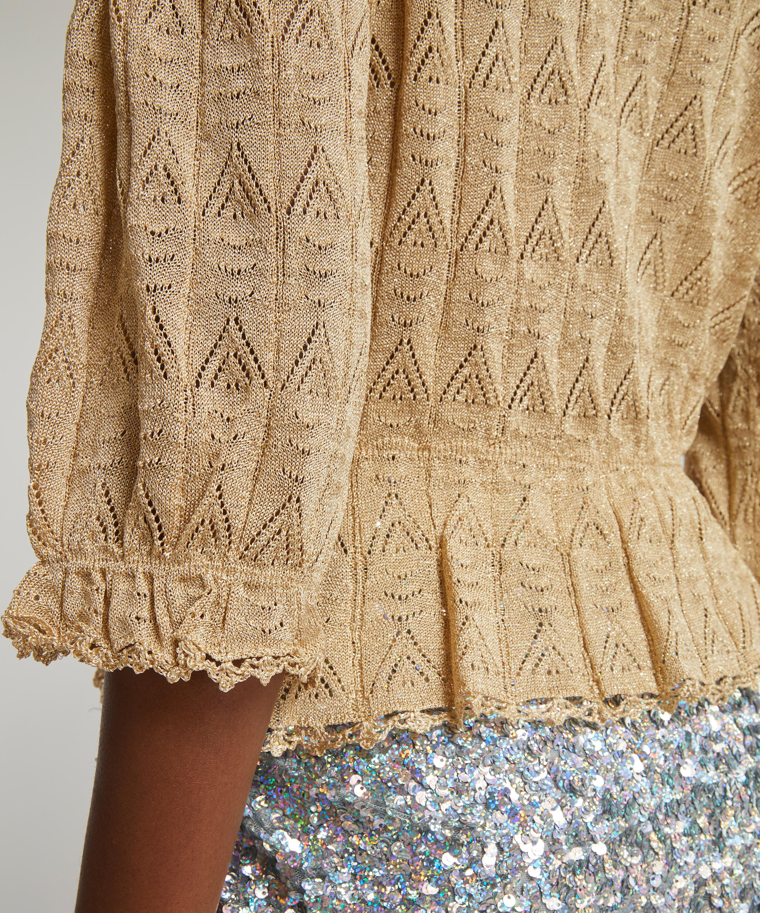 RIXO - Kali Pointelle Knit Top image number 4