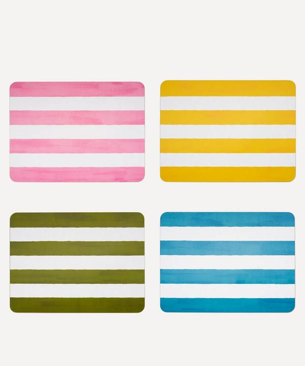 Summerill & Bishop - Mixed Stripe Cork-Backed Placemats Set of Four